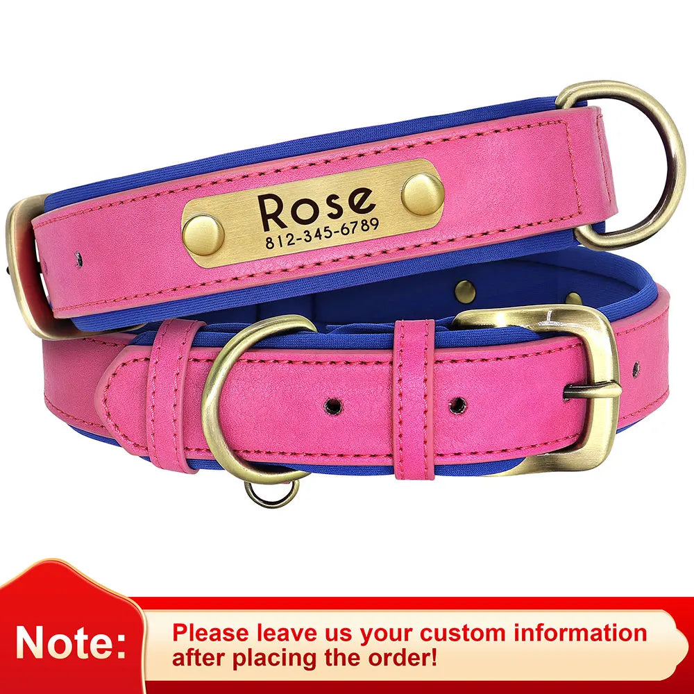 Custom PU Leather Dog Collar