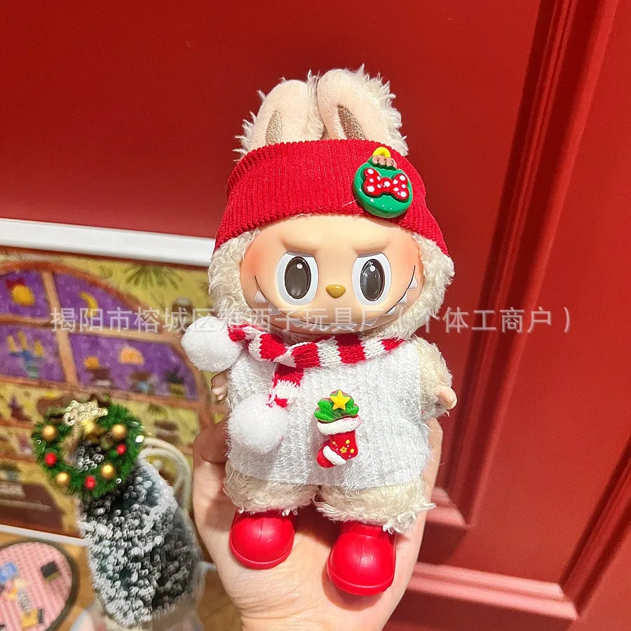 Labubu Santa & Snowman Outfit