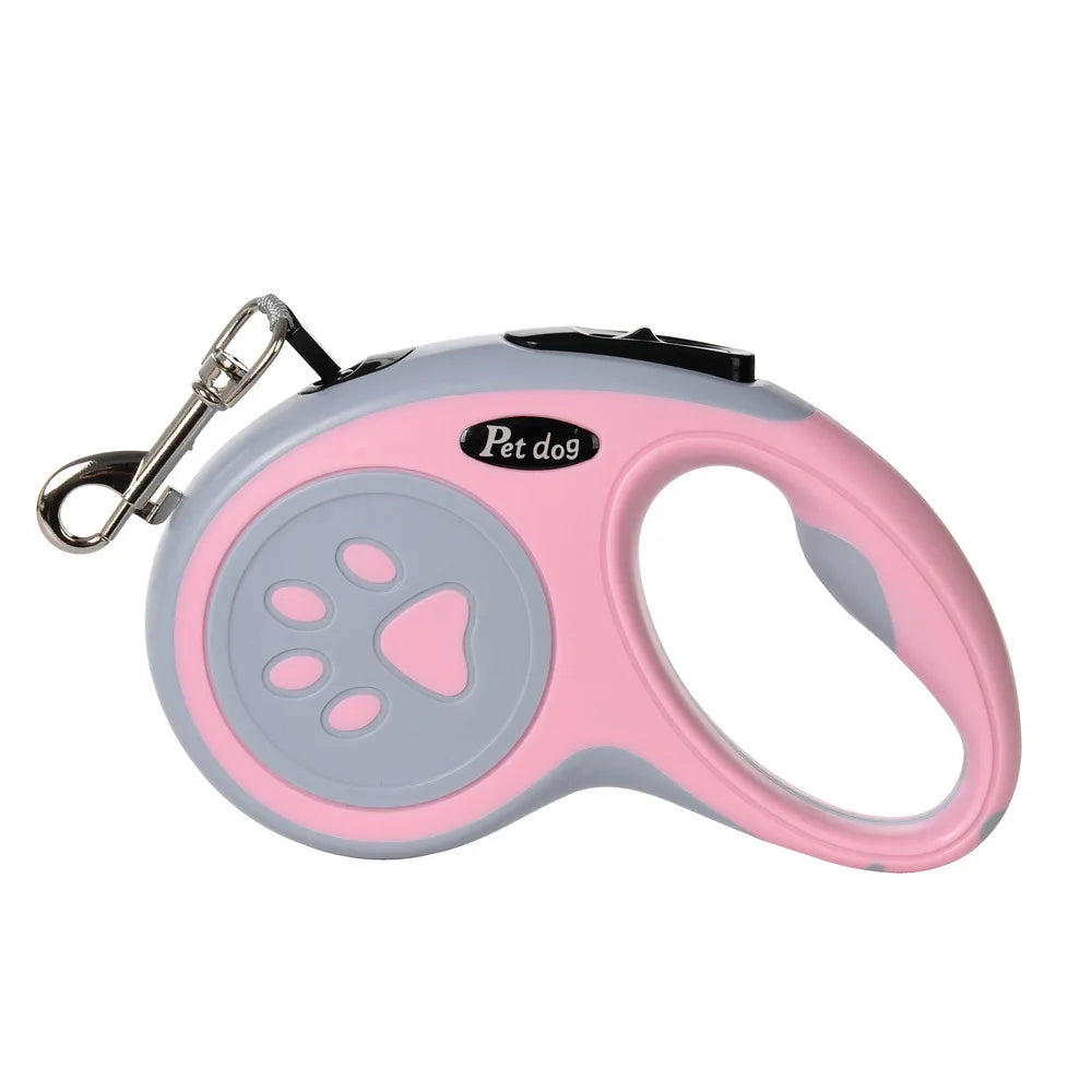 Retractable Bone Paw Print Leash