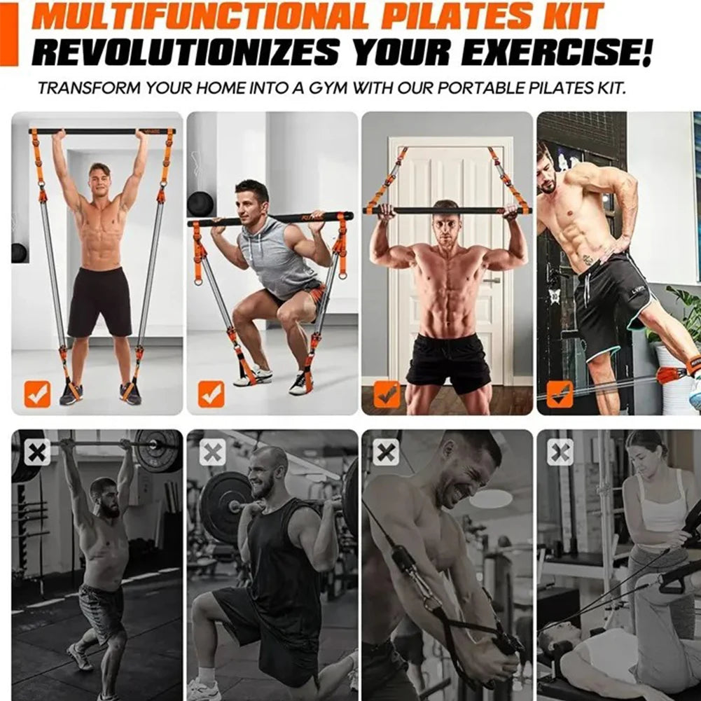 APWIKOGER Portable Pilates Bar Kit Bands