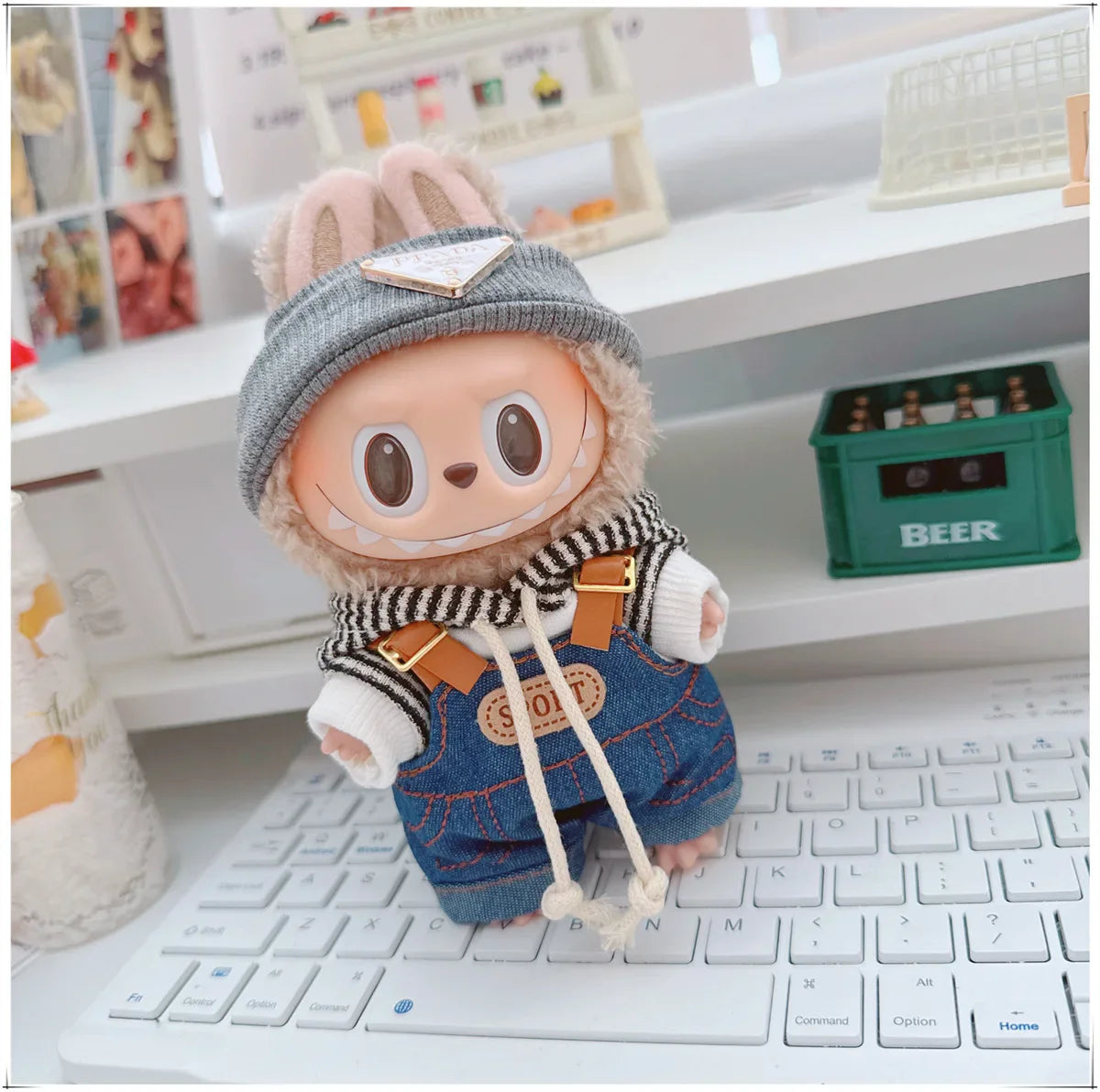 Labubu Denim Hoodie Outfit Set