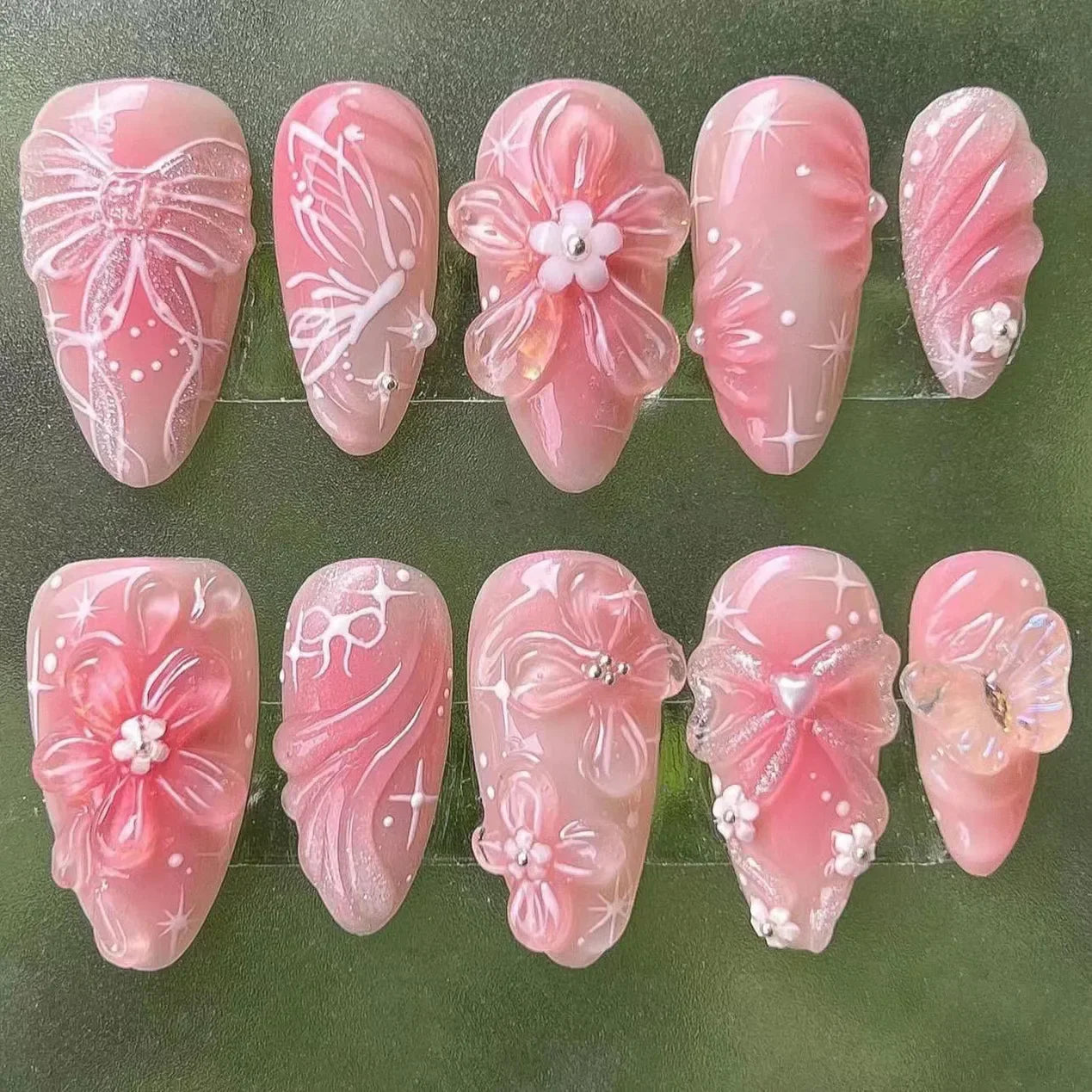 24Pcs Sweet Press-On Nail Set