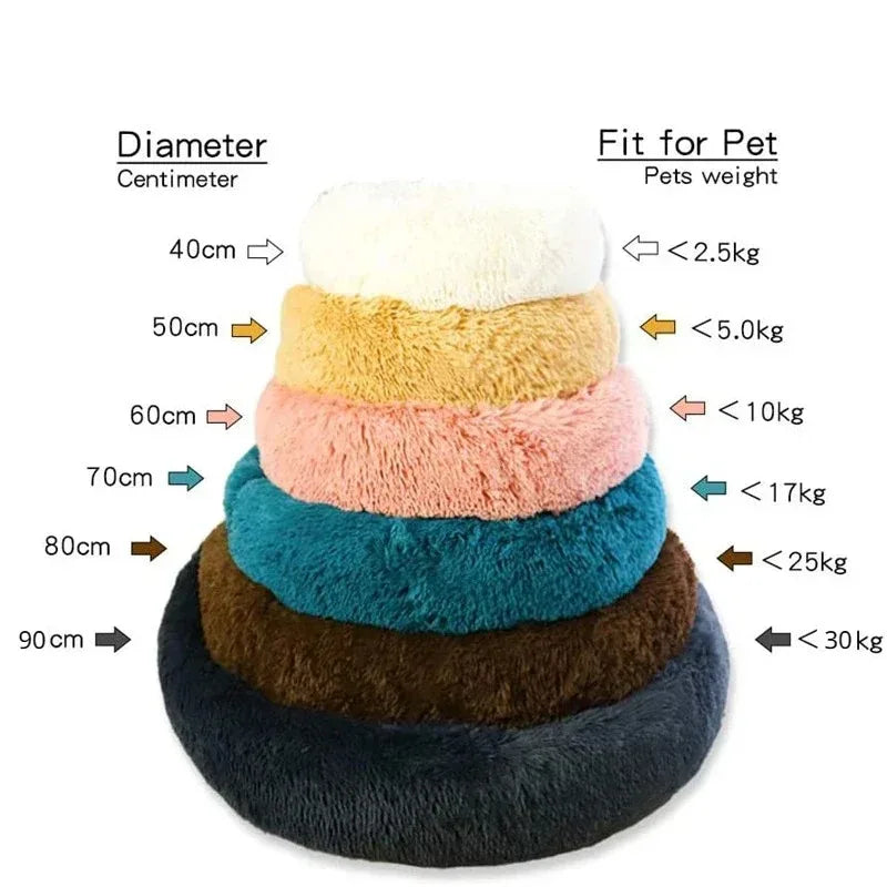 Plush Round Winter Pet Bed
