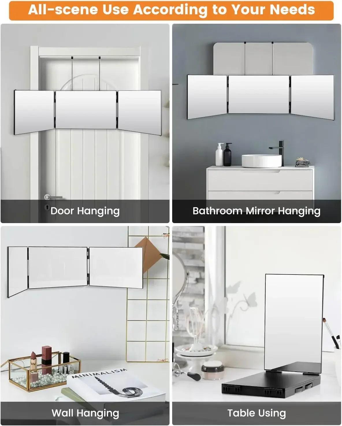 Foldable 360° Adjustable Makeup Mirror