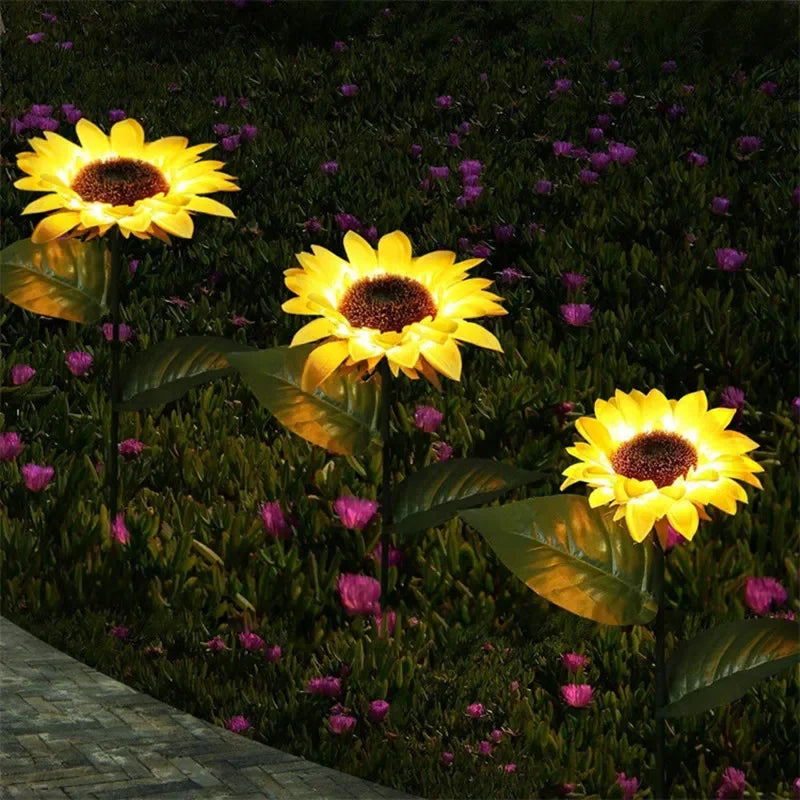 Solar LED Sunflower Garden Lights