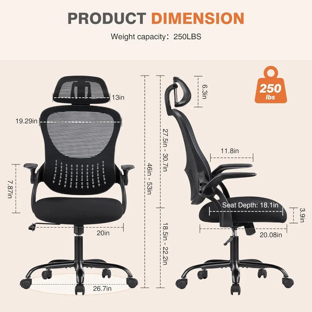 Ergonomic High-Back Mesh Chair
