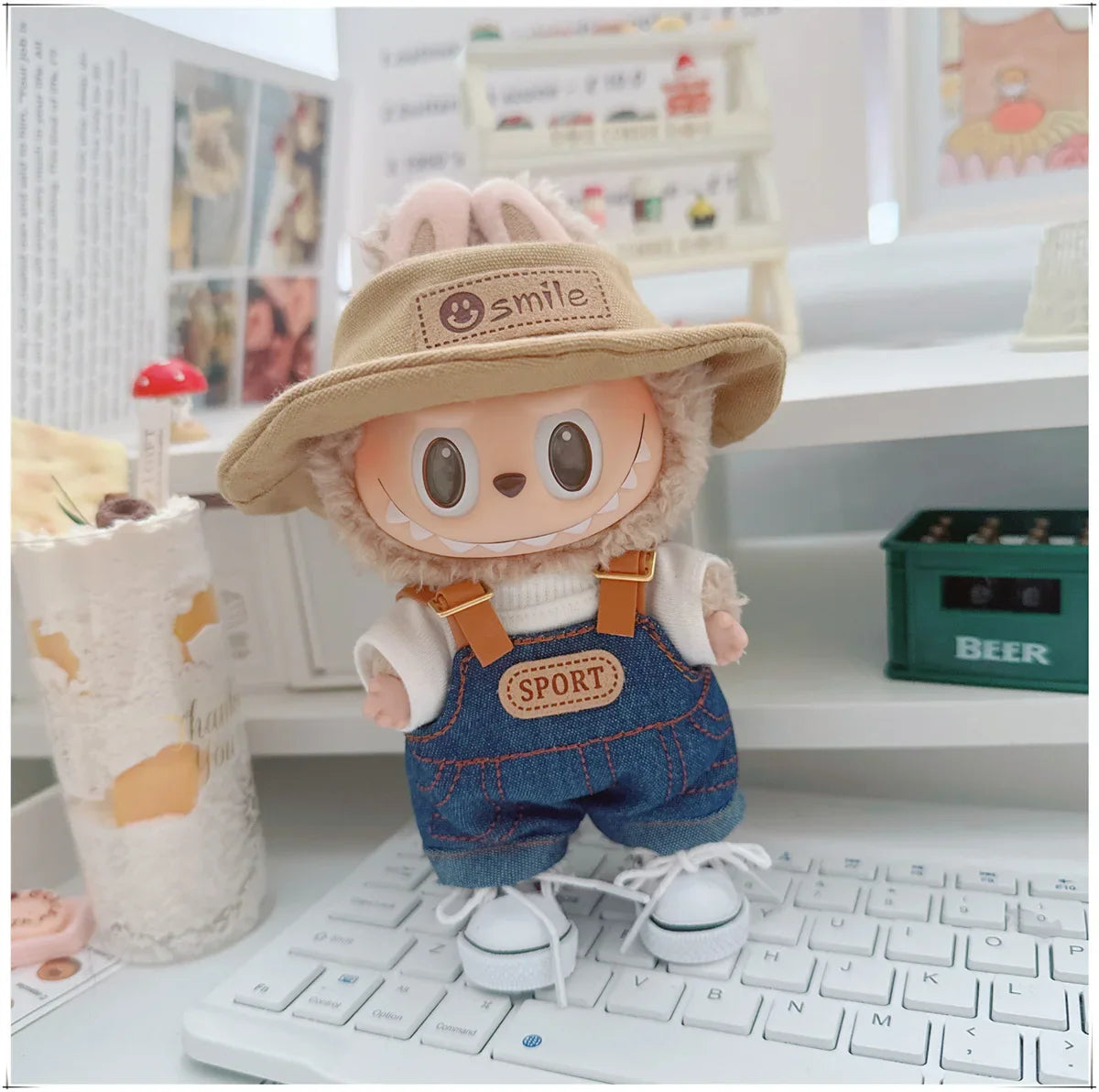 Labubu Denim Hoodie Outfit Set