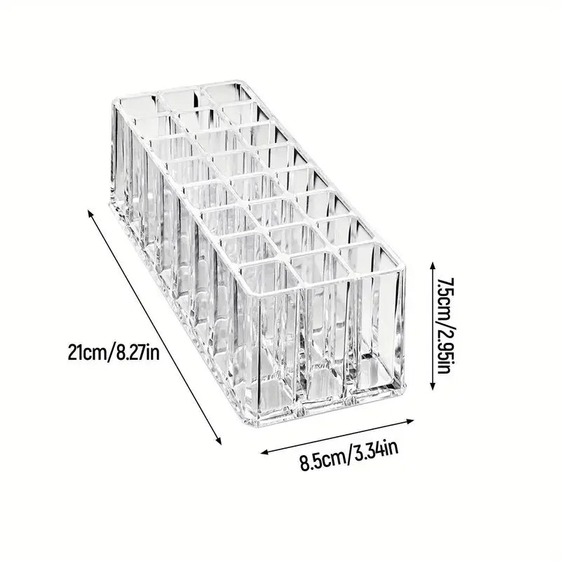 24-Slot Acrylic Makeup Organizer