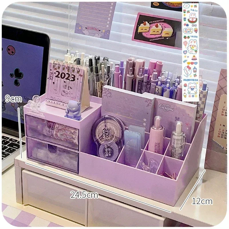 Cute Nine-Grid Desk Organizer
