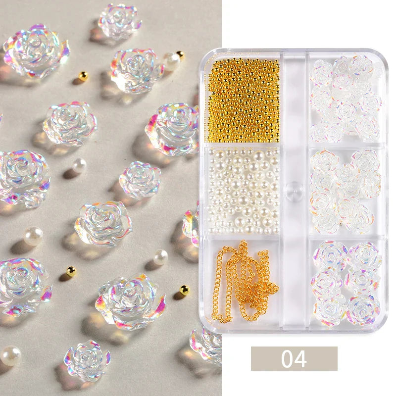 6Grids 3D Nail Art Decorations