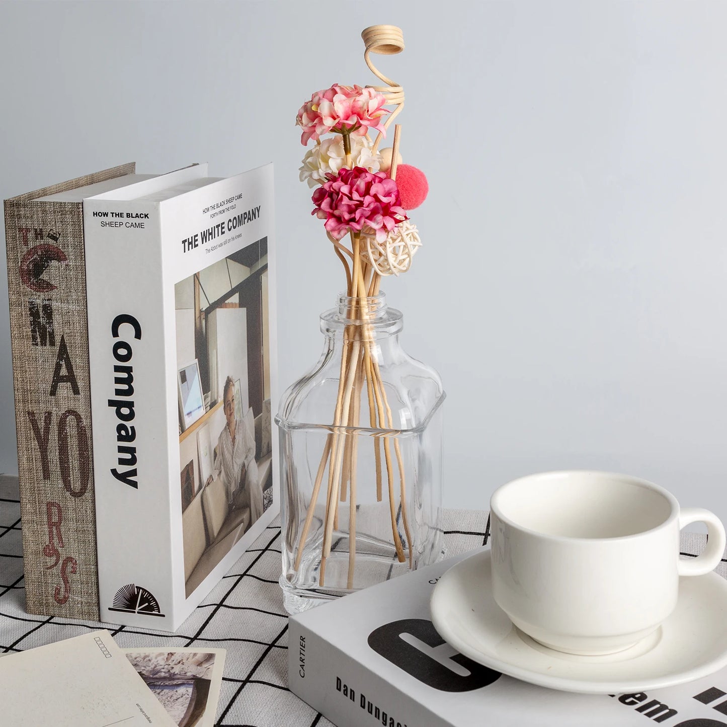 Pink Hydrangea Reed Sticks