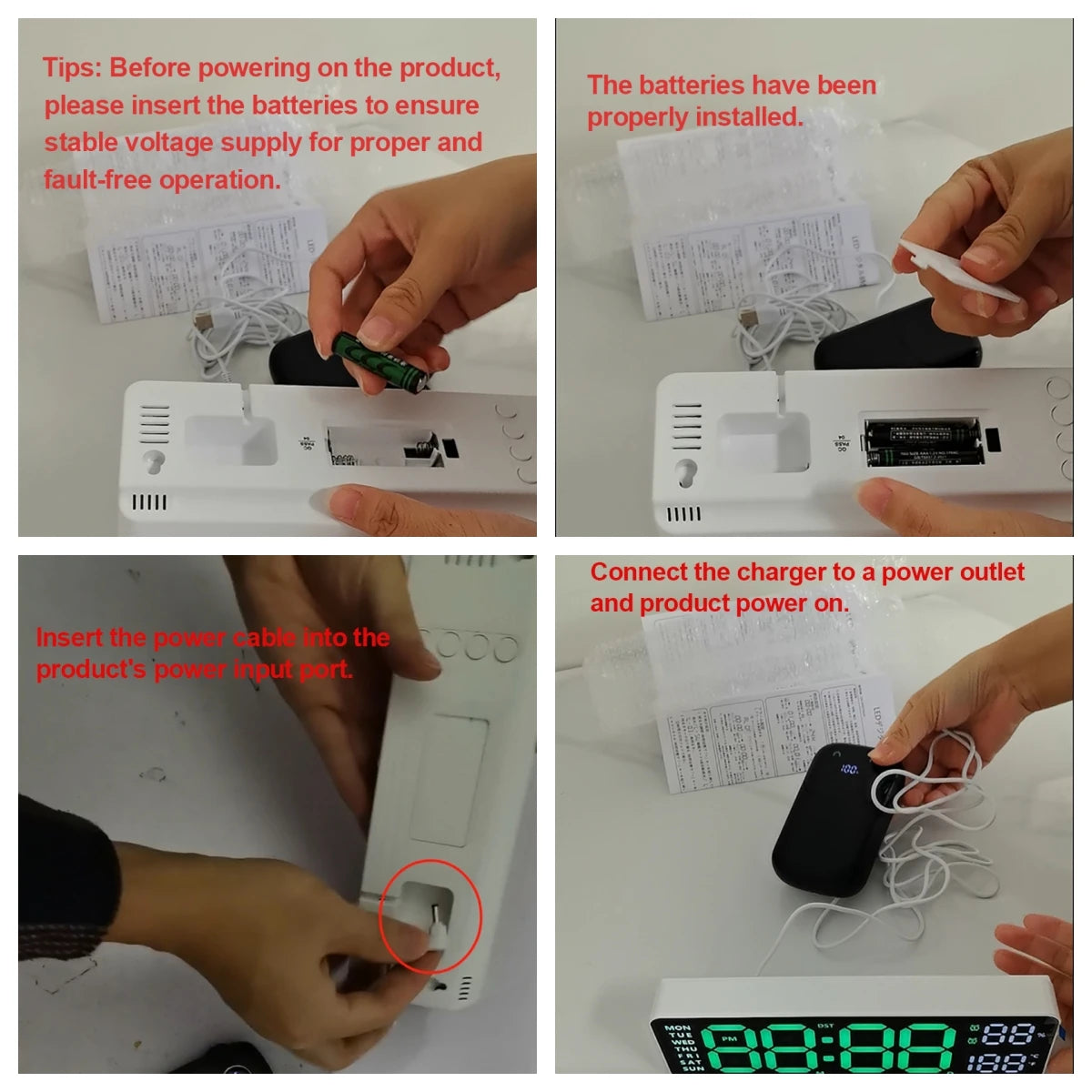 9 Inch Digital LED Clock