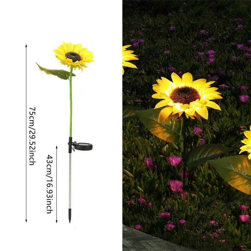 Solar LED Sunflower Garden Lights