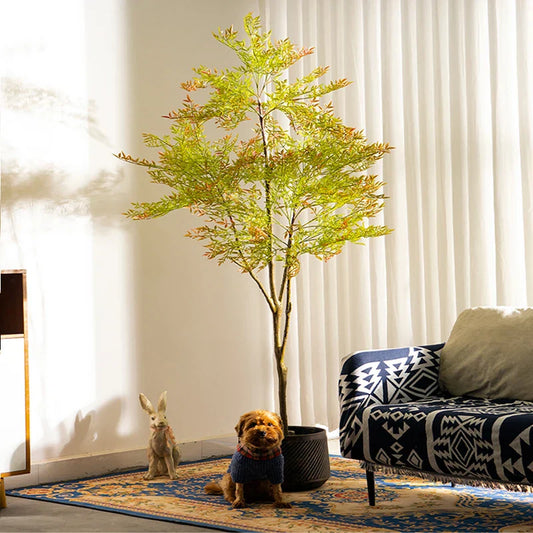 Tall Artificial Geranium Palm Tree