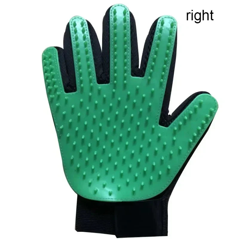Rubber Dog Grooming Hair Gloves