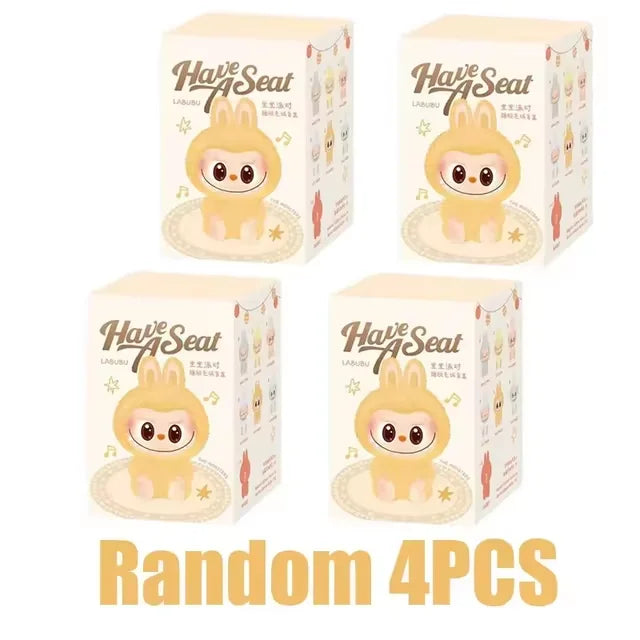 For Labubu Heartbeat Macaron Face Blind Box Figurine