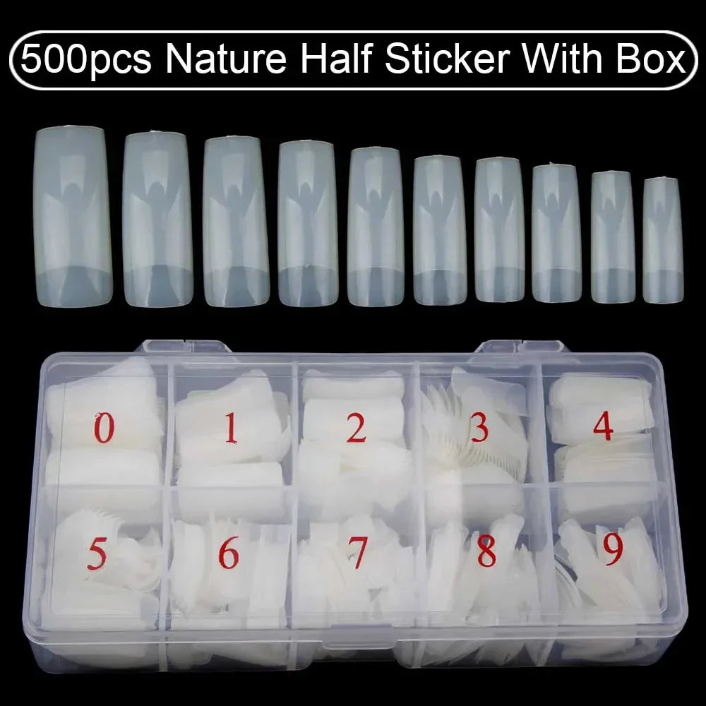 500Pcs Full Cover Nail Tips