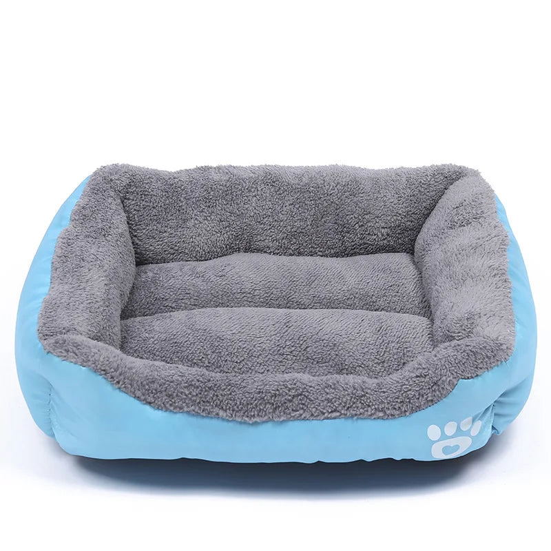 Large Square Plush Dog Bed