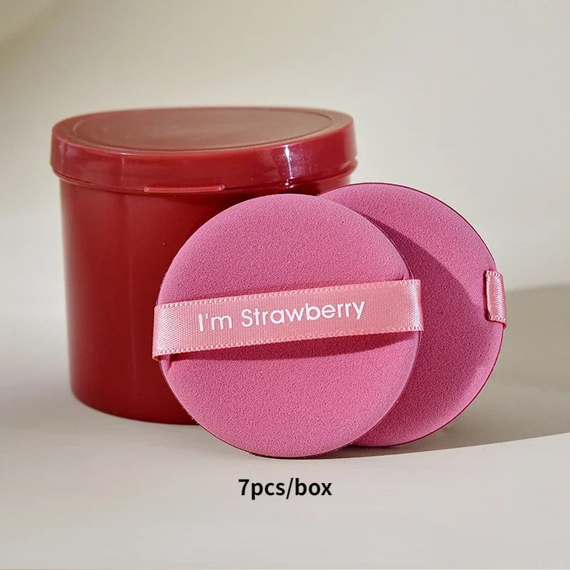 7Pcs Strawberry Makeup Sponge Set