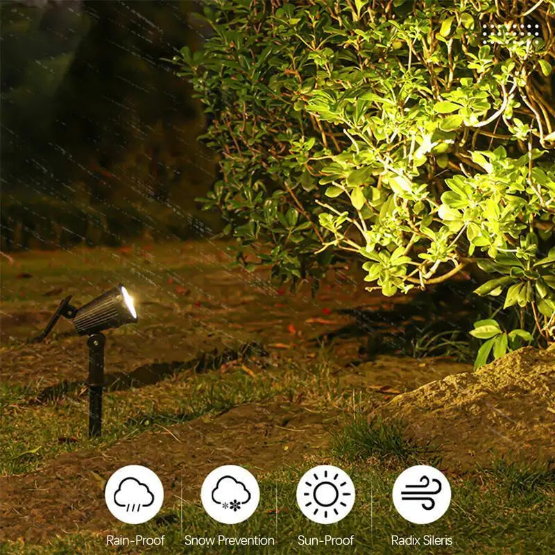 9 LED Solar Garden Spotlights