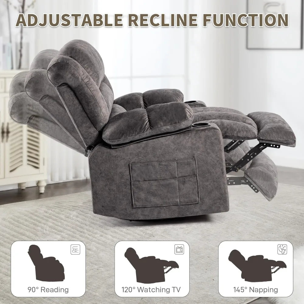 Modern Ergonomic Swivel Recliner Chair