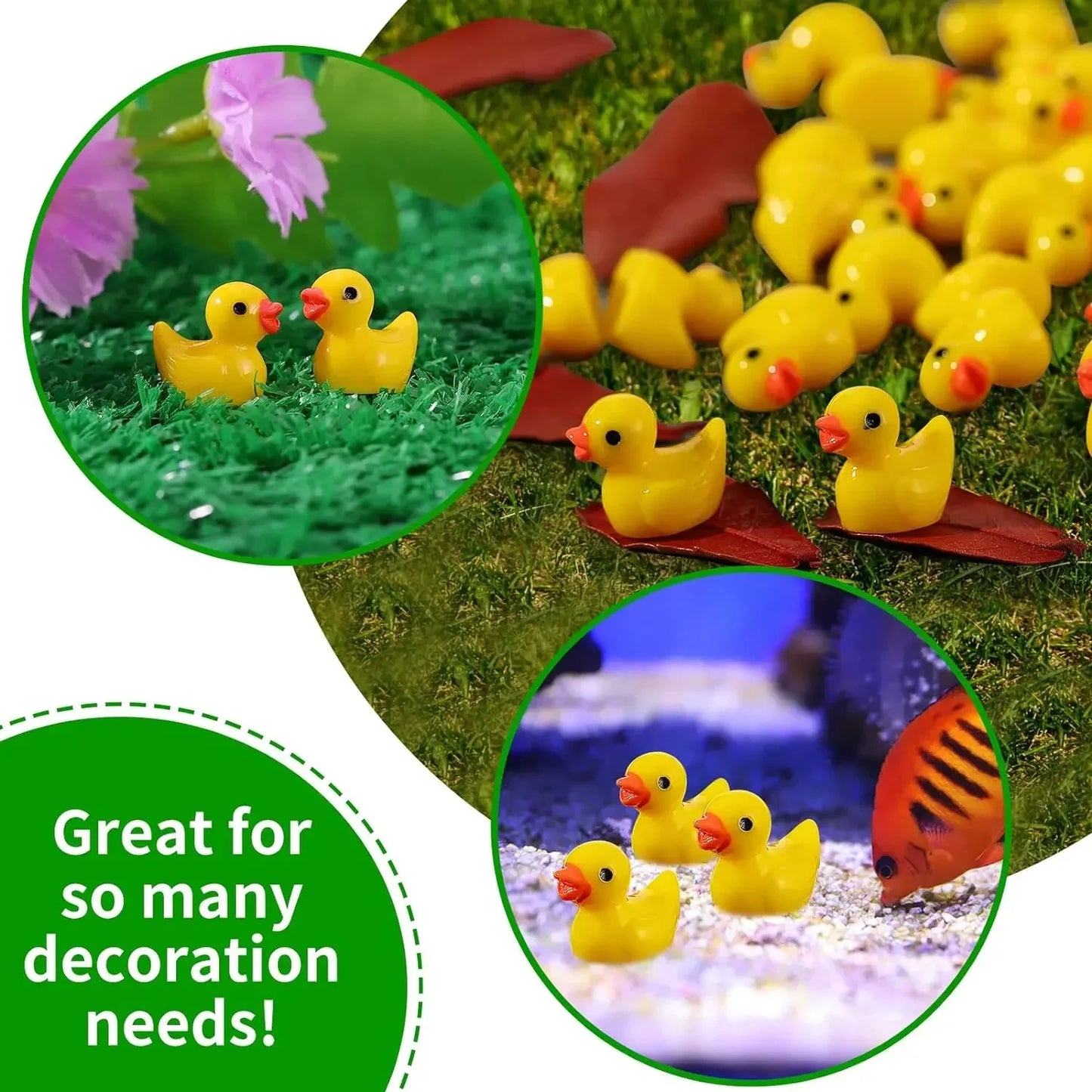 Mini Resin Duck Figures Set