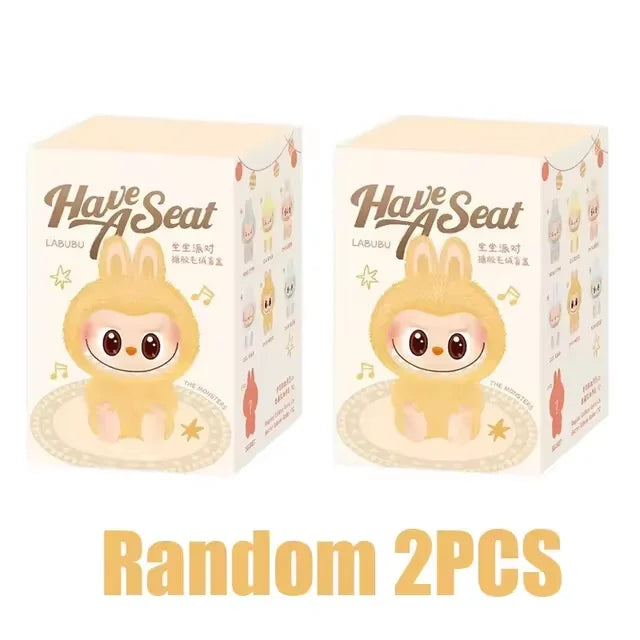 For Labubu Heartbeat Macaron Face Blind Box Figurine