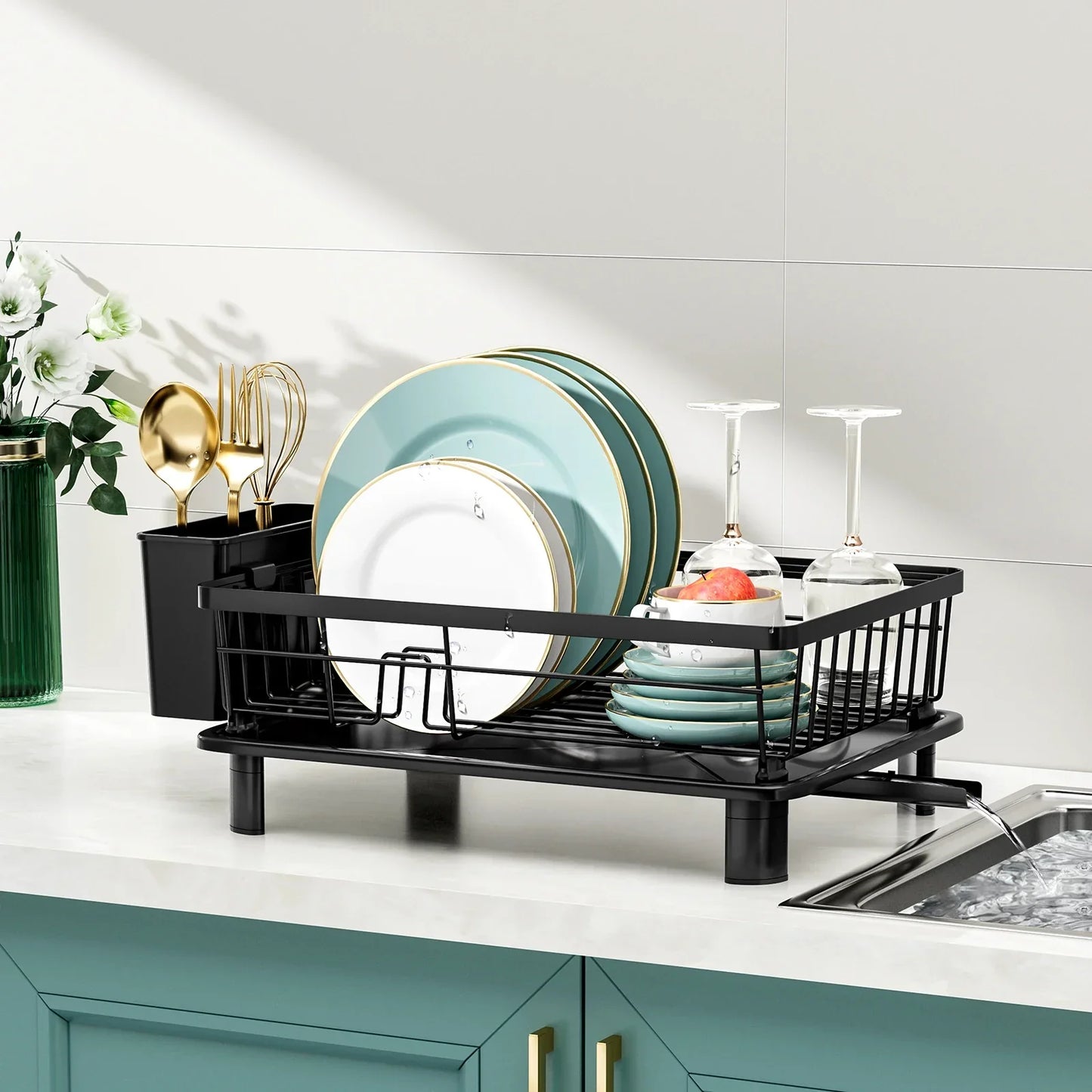 Kitchen Counter Dish Drainer