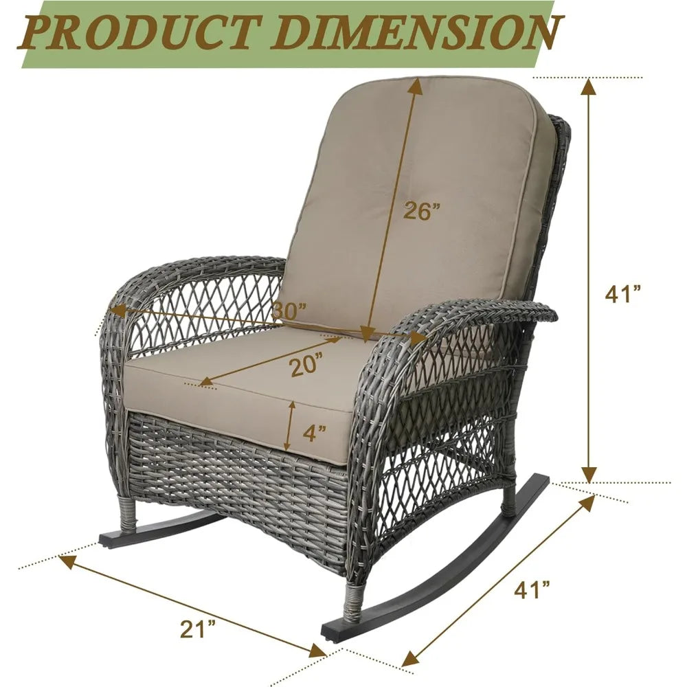 Outdoor Wicker Rocking Chair