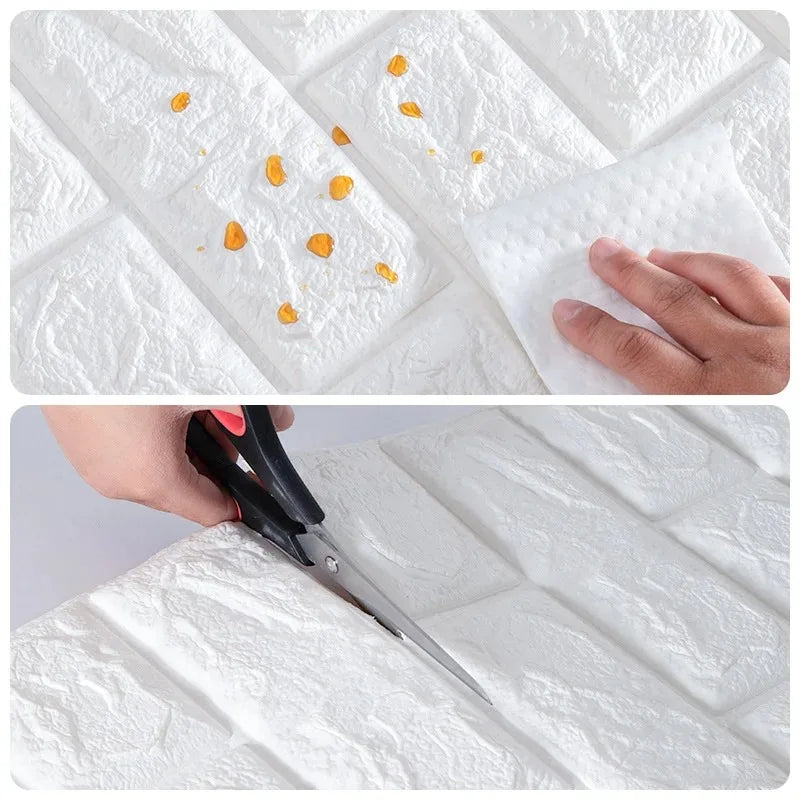 3D Brick Pattern Wall Stickers