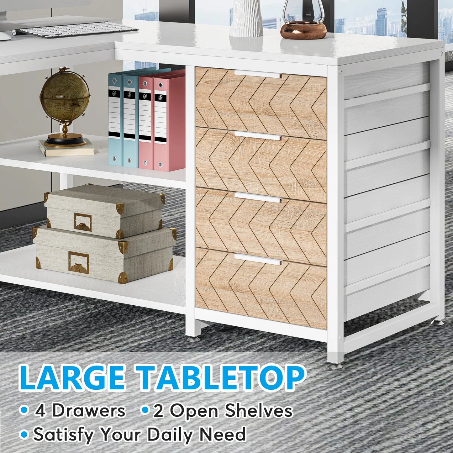 Tribesigns L-Shaped Office Desk