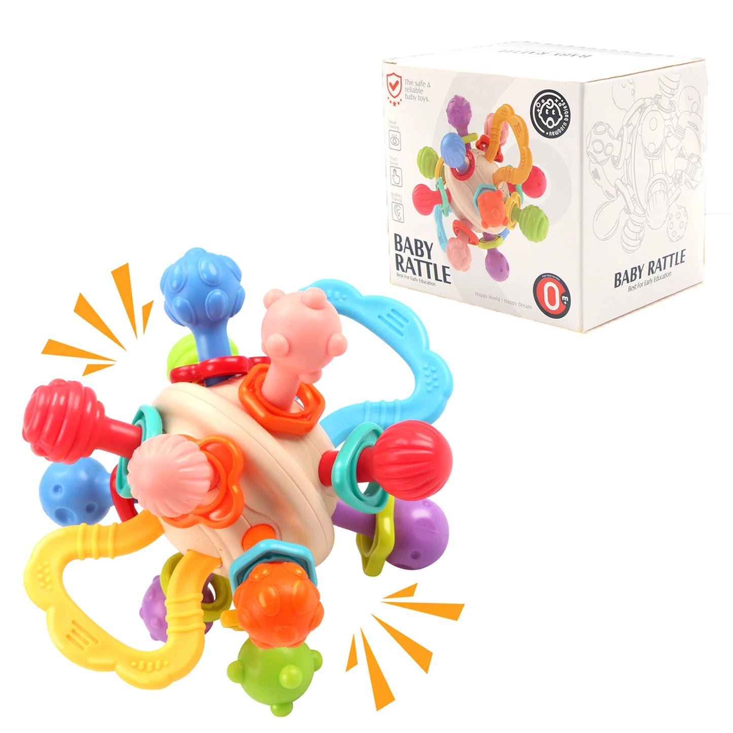 Silicone Baby Rattle Ball