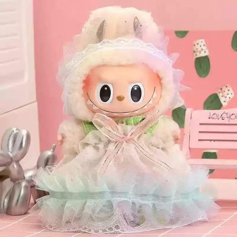 Labubu 17cm Baby Doll Dress Set