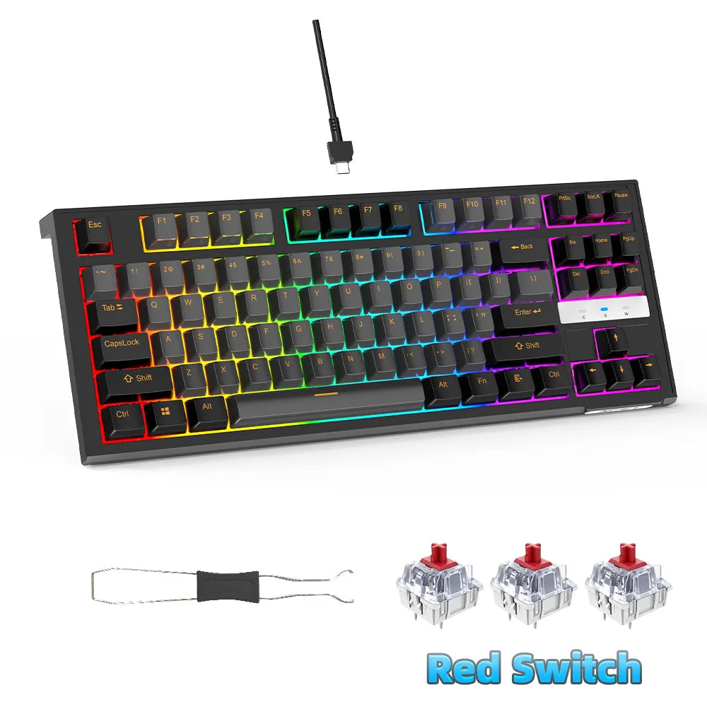 NPET 87 Keys RGB Mechanical Keyboard