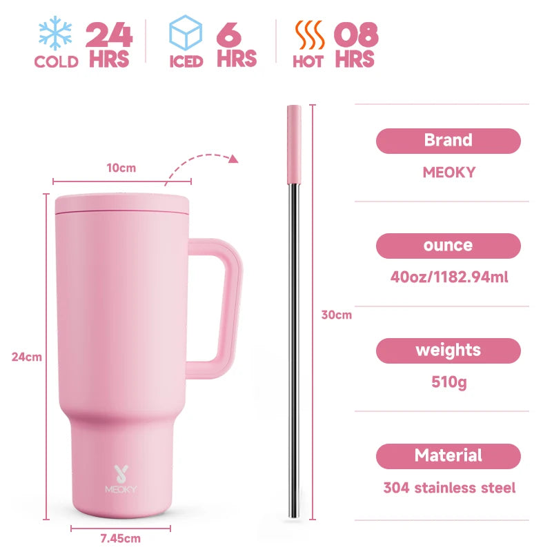 Meoky 40oz Stainless Steel Thermos