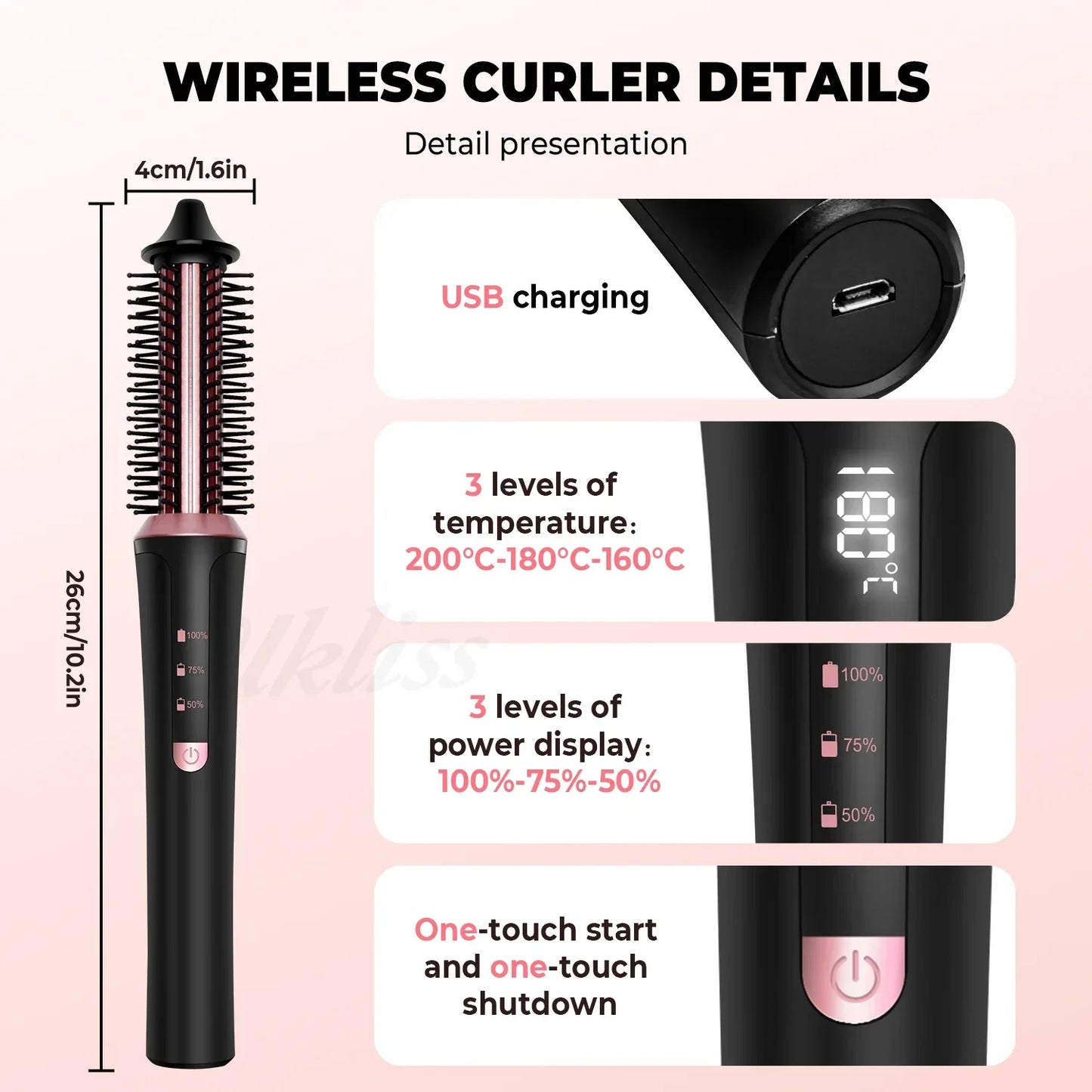Wireless USB Hair Styling Brush