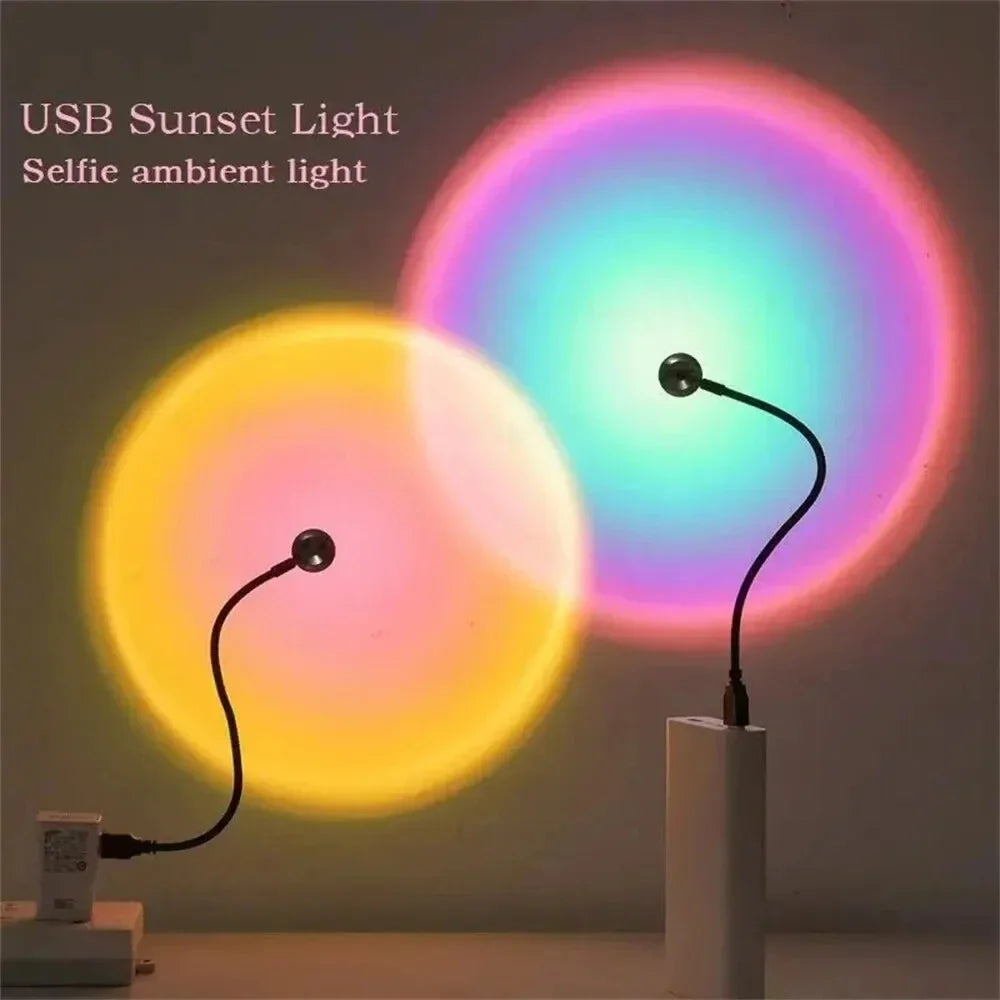 USB Rainbow Sunset Projector Light