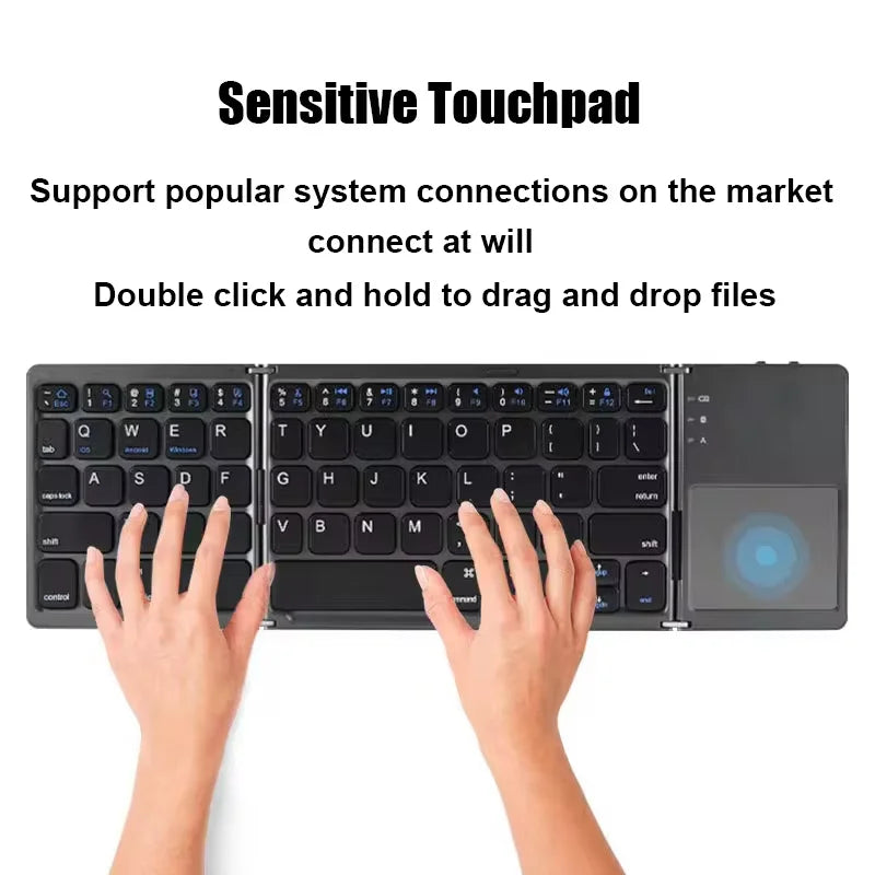 Folding Bluetooth Keyboard with Touchpad