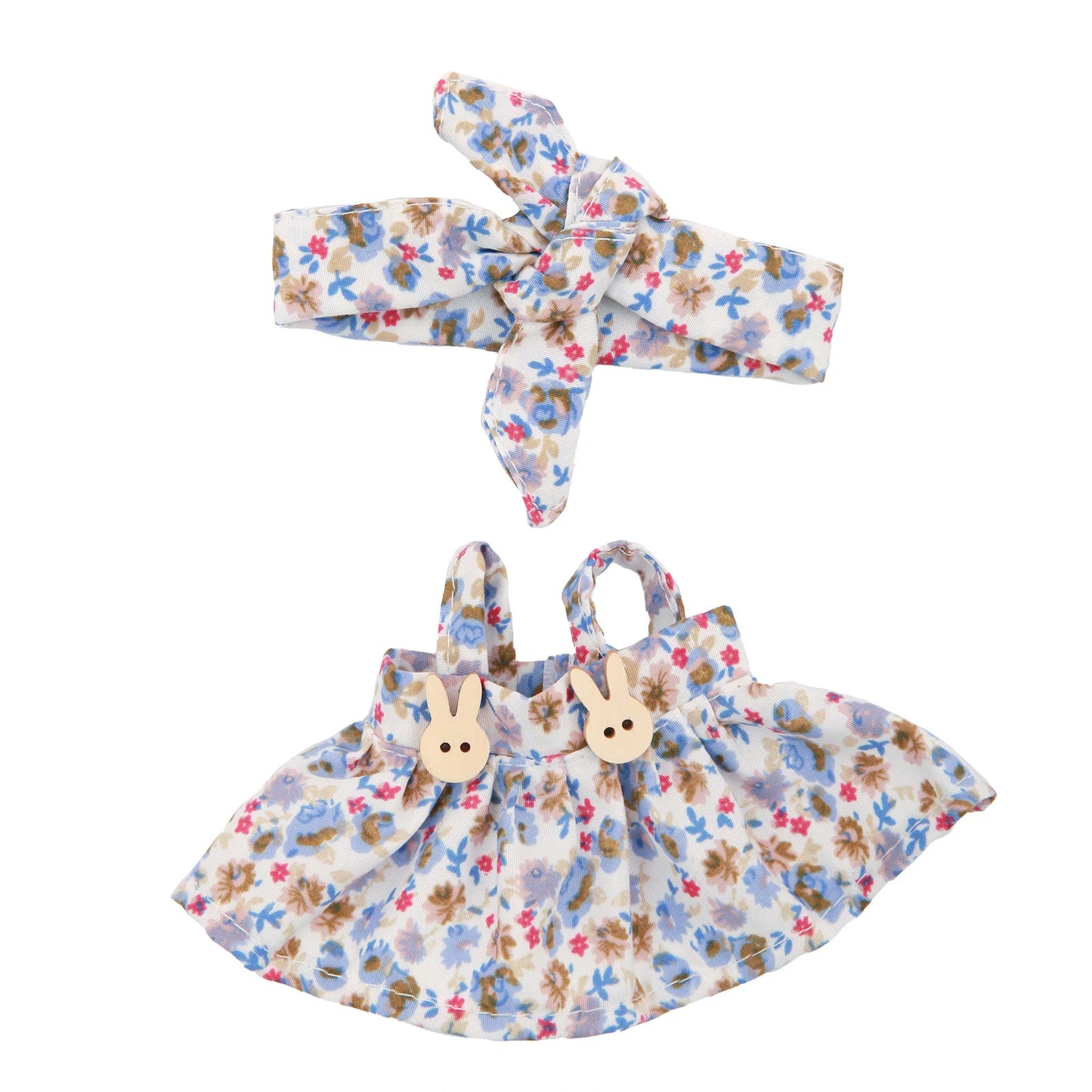 Labubu Floral Doll Outfit Set