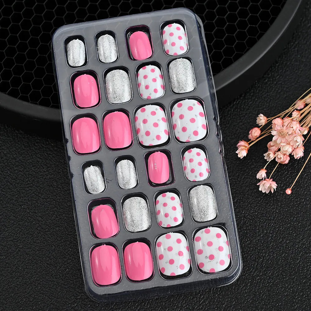 24Pcs Cute Bow Press-On Nails
