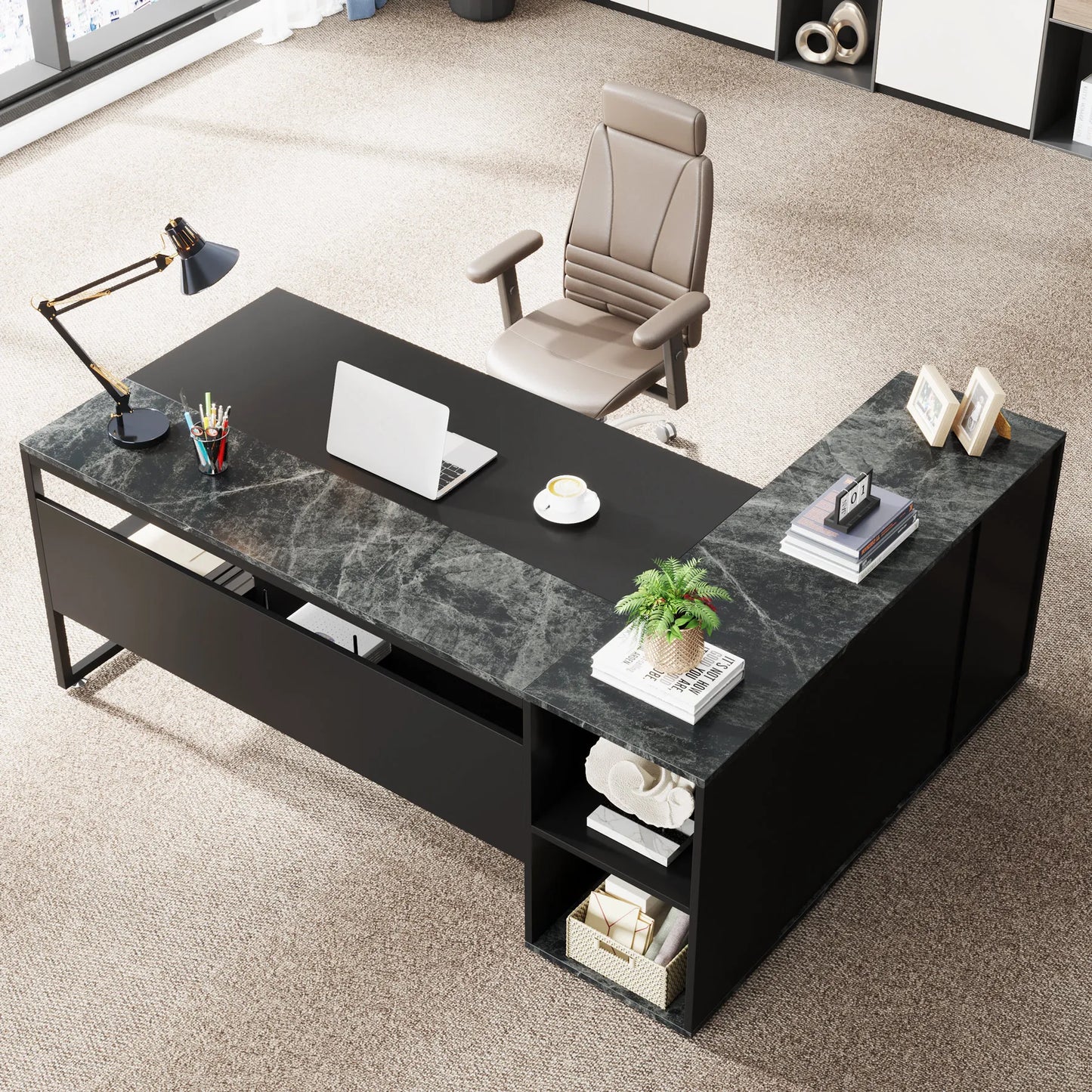 Tribesigns 71-Inch L-Shaped Desk