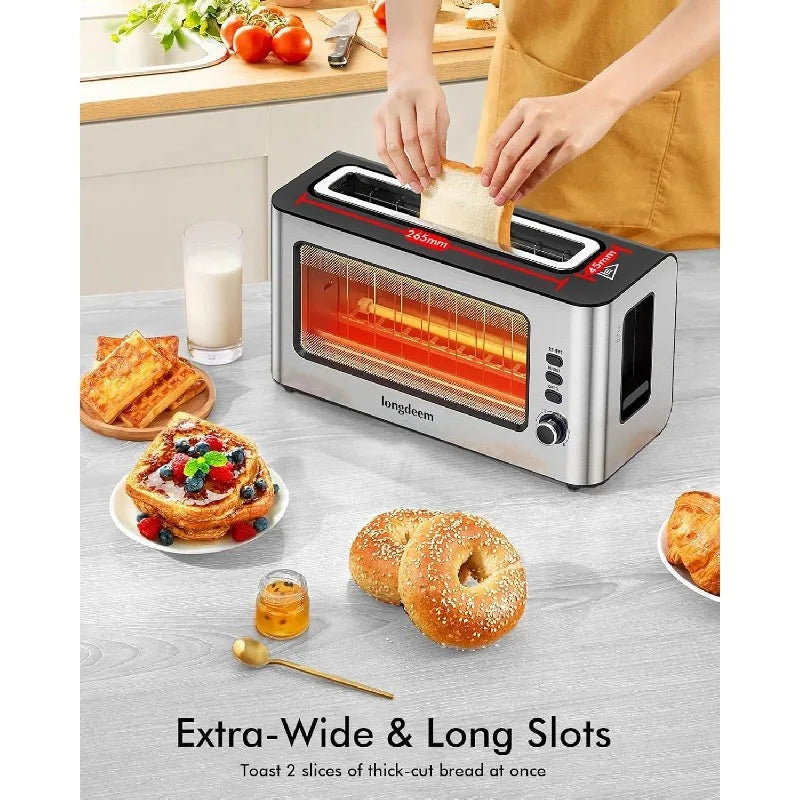 Extra Long Glass Toaster