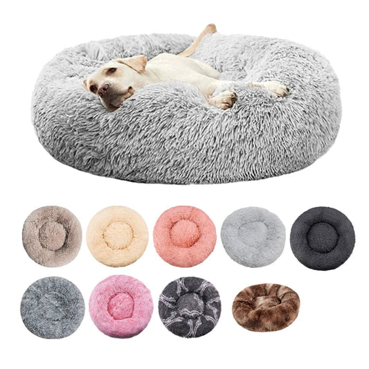 Round Plush Winter Pet Bed