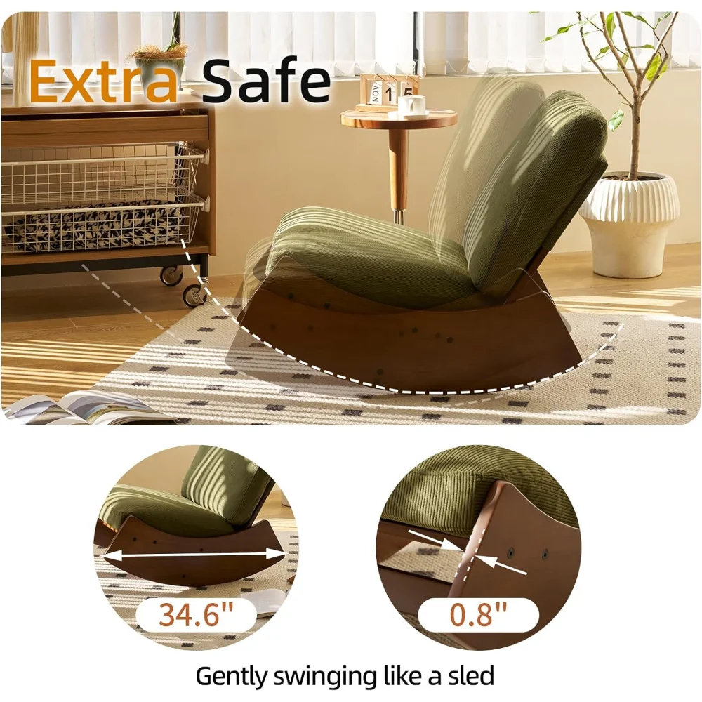 Nursery Corduroy Rocking Accent Chair