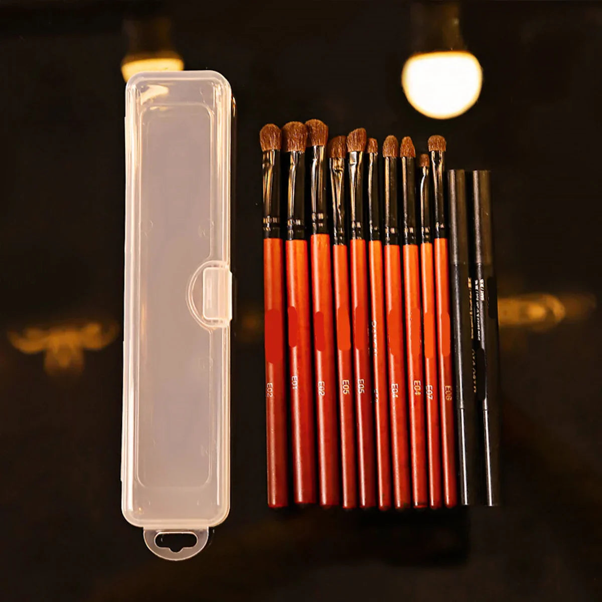 Portable Flip-Top Brush Organizer