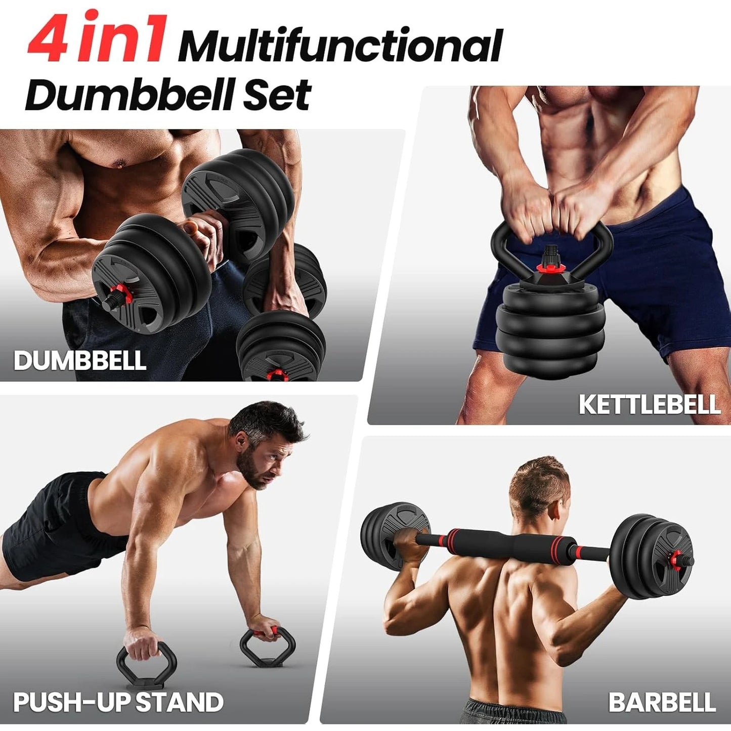 4-in-1 Adjustable Dumbbell Set