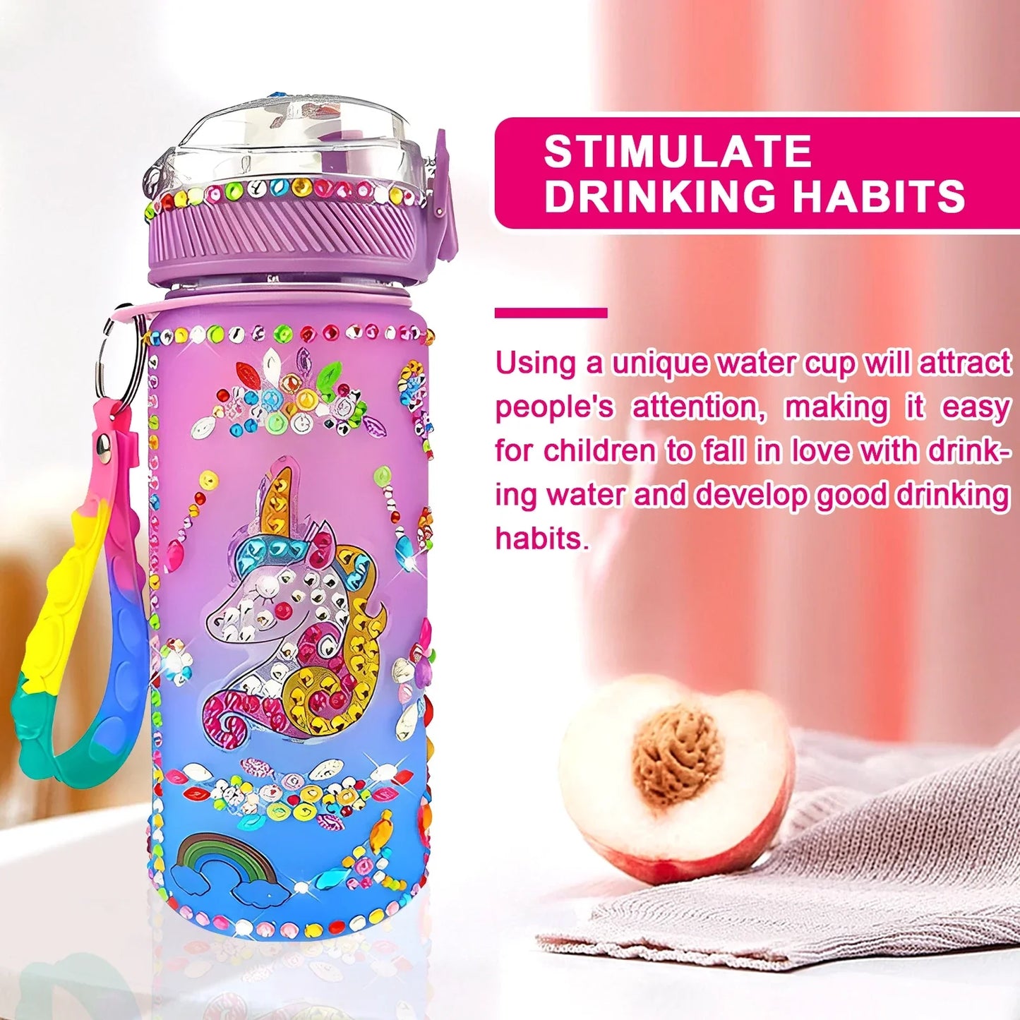 Kids DIY Colorful Sports Water Bottle