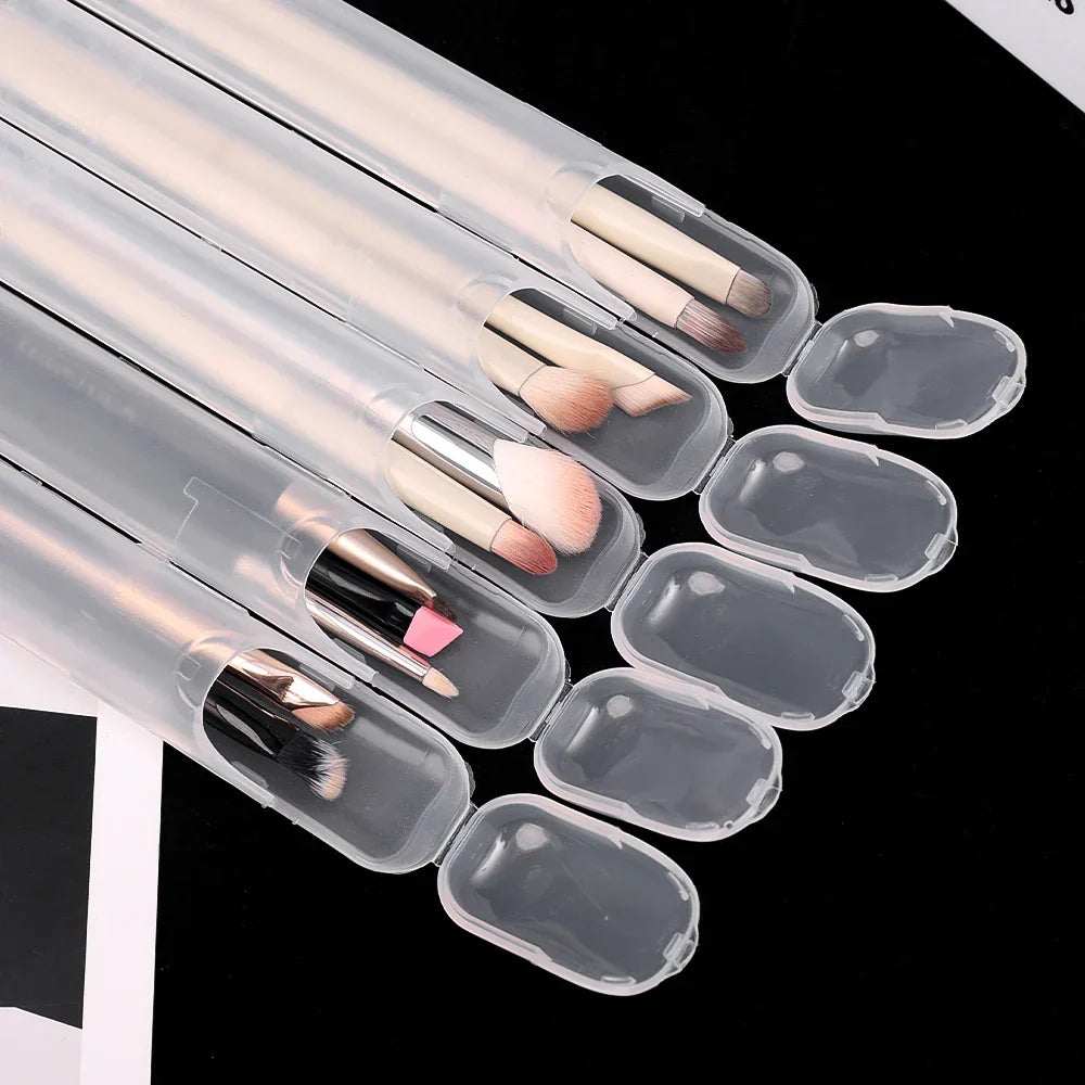 Portable Transparent Brush Storage Set