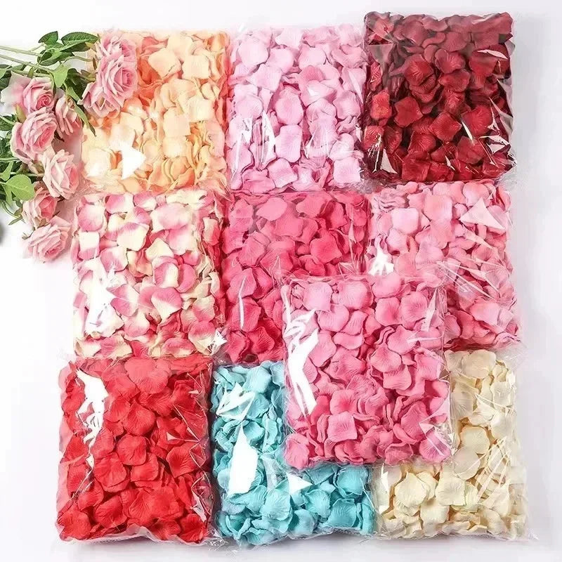 Colorful Artificial Silk Rose Petals