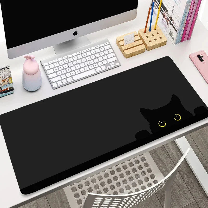 Kawaii Black Kitten Mousepad